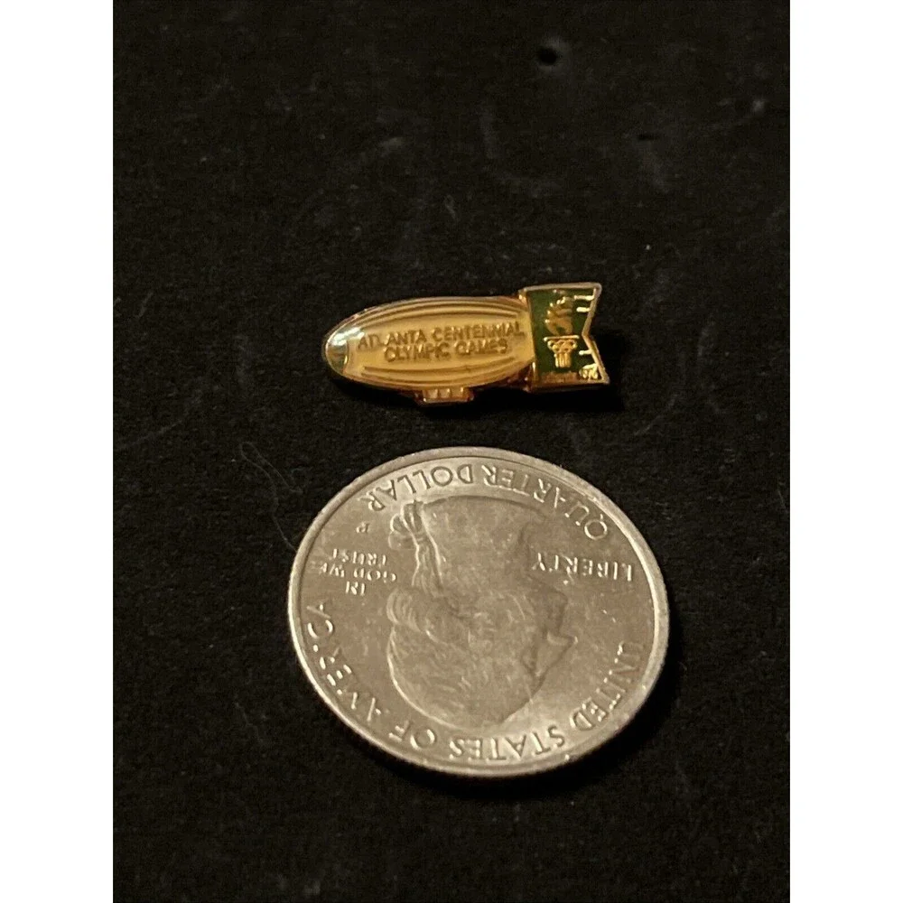 1996 Atlanta Centennial Olympic Games Blimp Zeppelin Lapel Hat‎ Pin